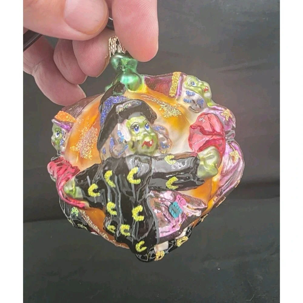 Christopher Radko Crone Capades 01-0162-0 Witches Pumpkin Halloween Ornament 4